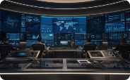 Sala de controle industrial de alta criticidade